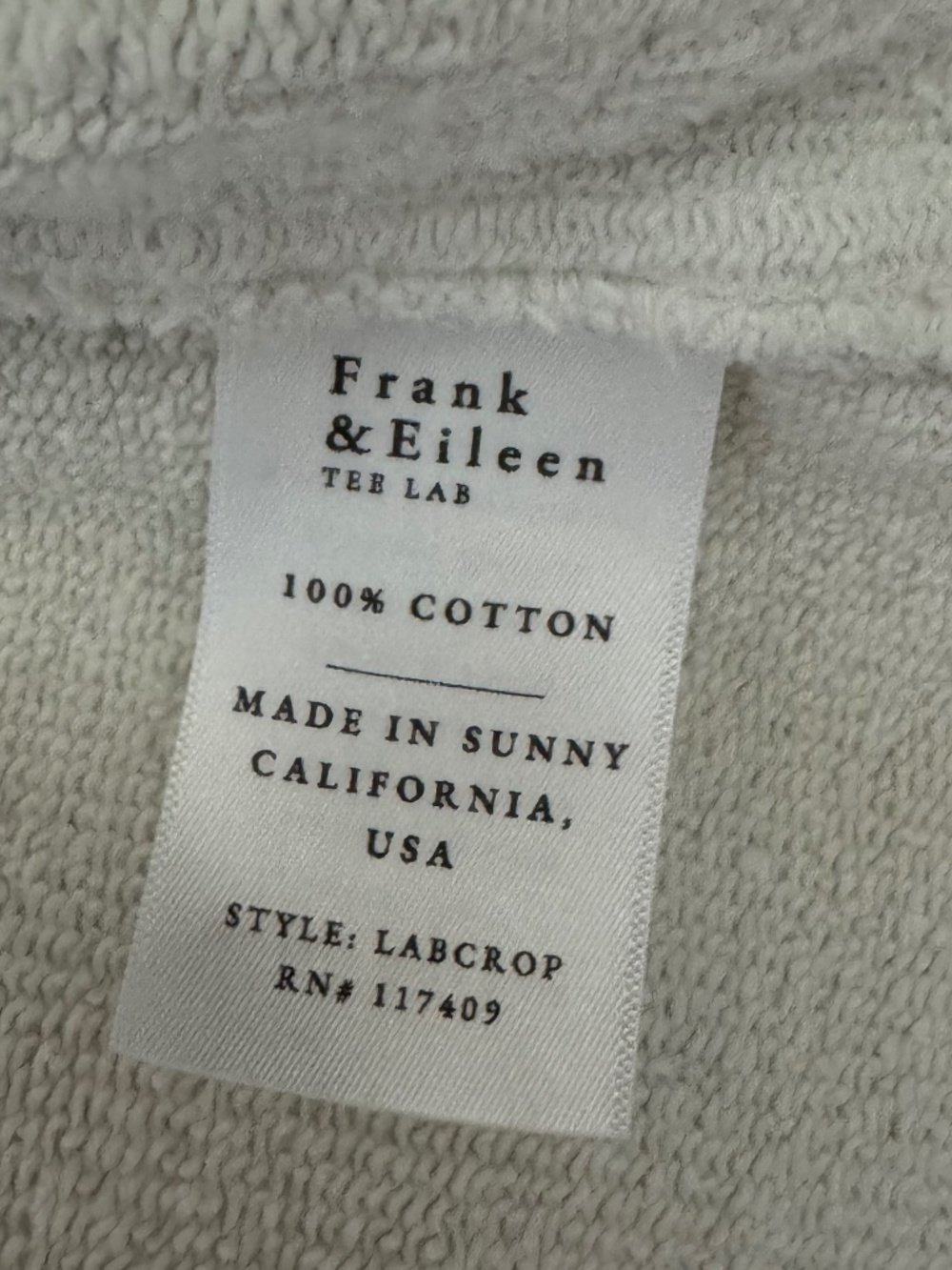 Frank & Eileen Mini Belfast, Cropped Sweatshirt Peacoat - M - Grey Melange - Picture 6 of 8